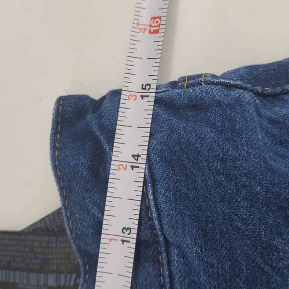 ZARA The New Daddy Straight Leg Raw Hem Jeans Size 6 - Picture 12 of 16